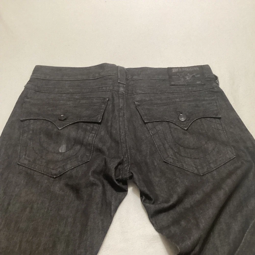 True Religion Brand Jeans Mens Black Wash Bootcut Denim  Size 38 Made in USA - Picture 13 of 15